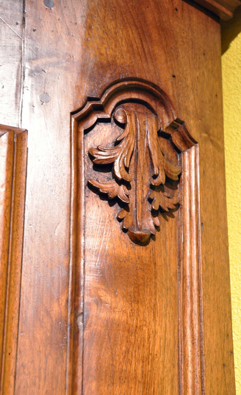 Pair of Large French Walnut Corner Cabinets from Lyon 5