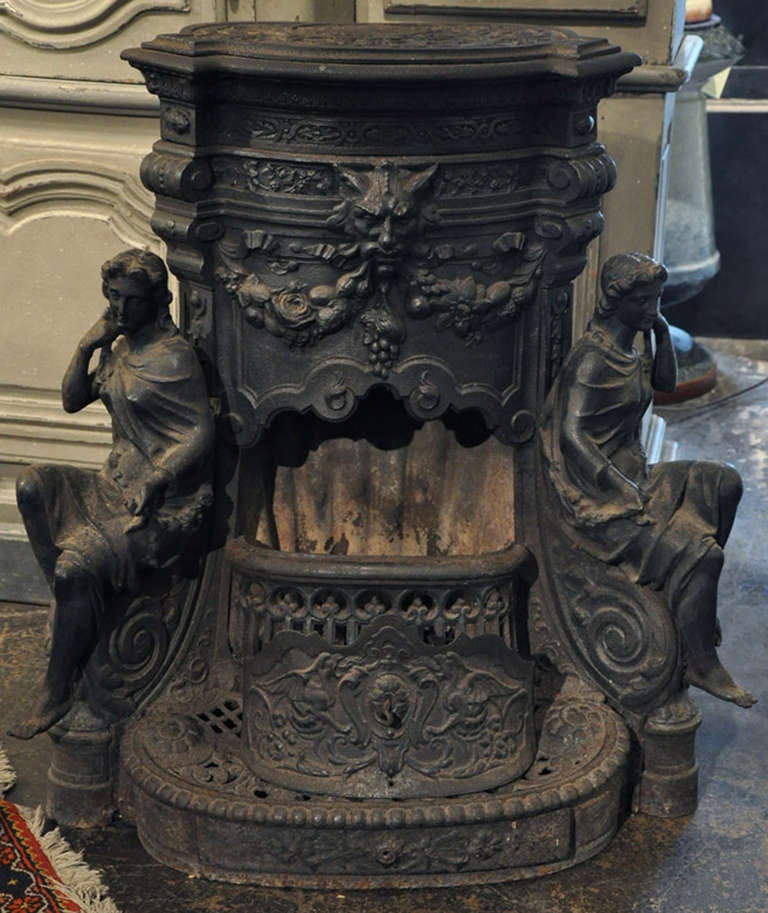 ornate wood stove