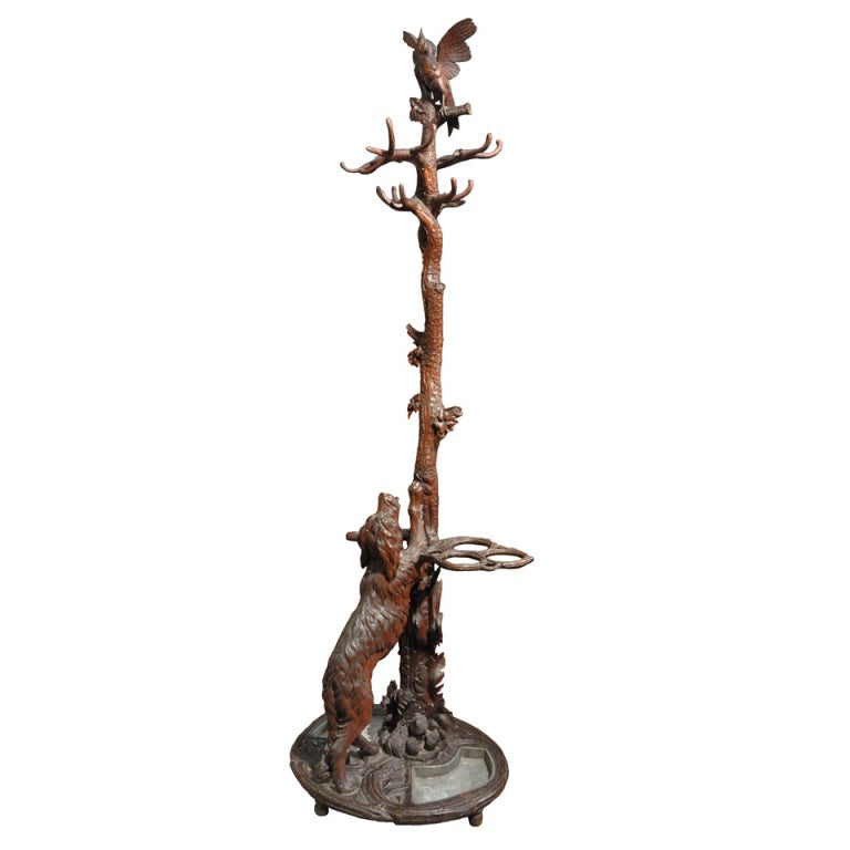 Unusual 19th C. Black Forest Hall Tree at 1stdibs