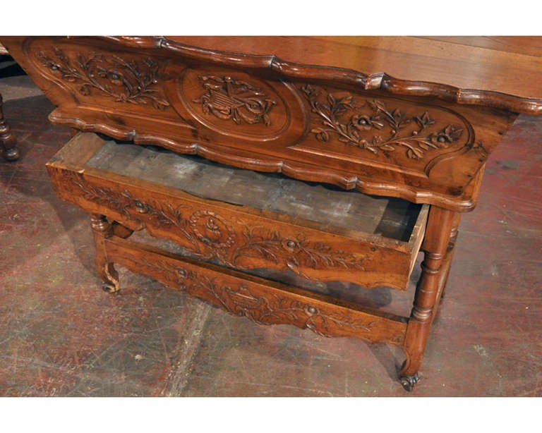 French Mid 19th C. Walnut Louis XV style Dough Bin 