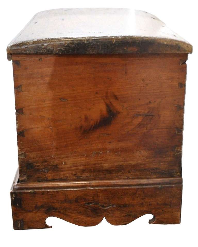 Gothic 18th Century French Walnut Carved Trunk 