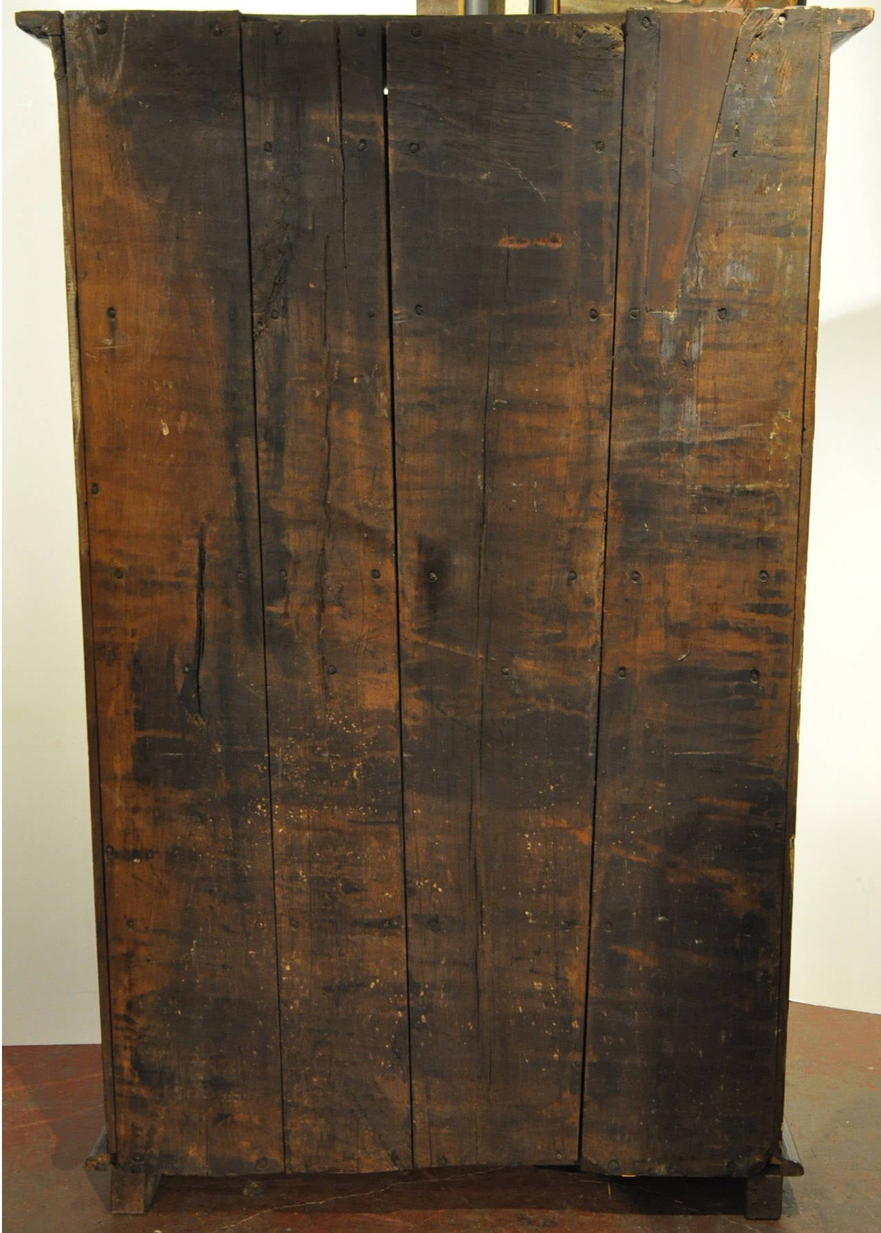 18th Century Spanish Four-Door Walnut Cabinet with Raised Panels 5