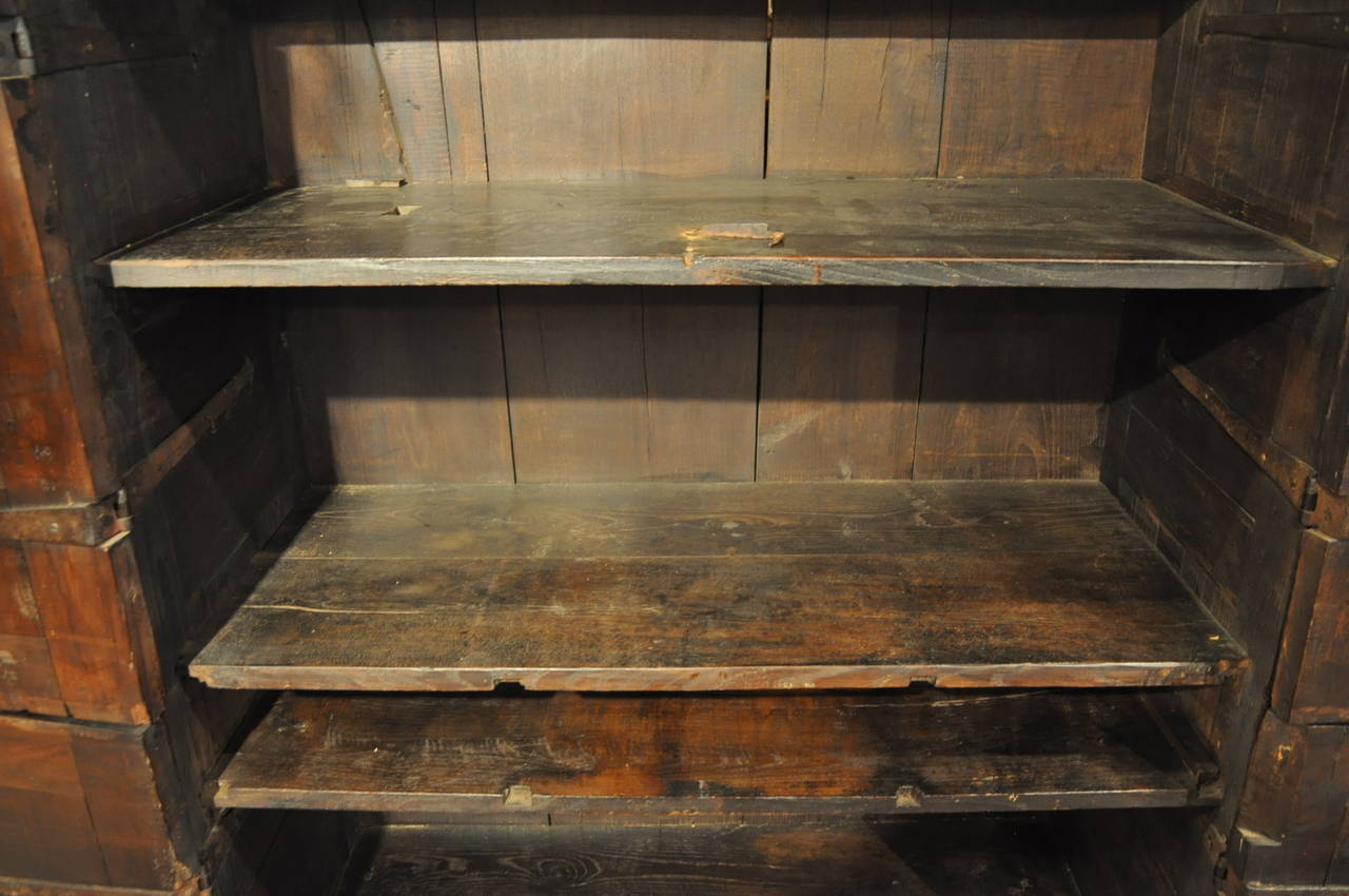 18th Century Spanish Four-Door Walnut Cabinet with Raised Panels 1