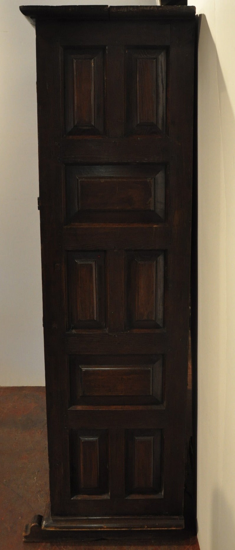 18th Century Spanish Four-Door Walnut Cabinet with Raised Panels 4