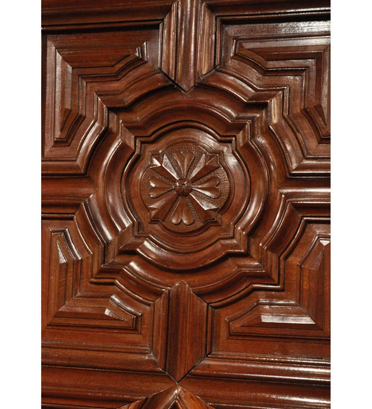 18th Century French Carved Walnut Bow-Front Armoire from the Perigord 1