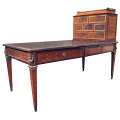 19th C. Louis XVI Writing Desk Bureau with Leather Top