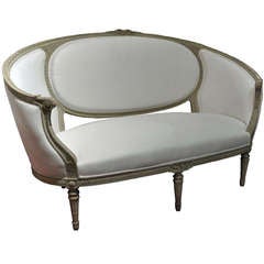 19th C. French Louis XVI sytle painted Canapé Sofa