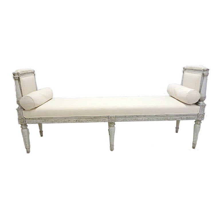 French 19th C. Louis Philippe Painted Banquette