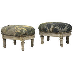 Pair of 18th C. Painted Aubusson Stools