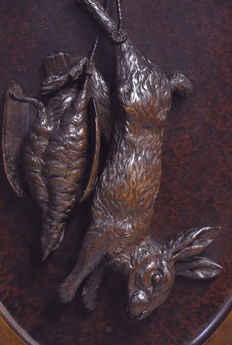 French Pair of Large 19th Century Carved Trophies