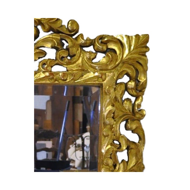 19th Century 19th C. Carved Gold Leaf Mirror
