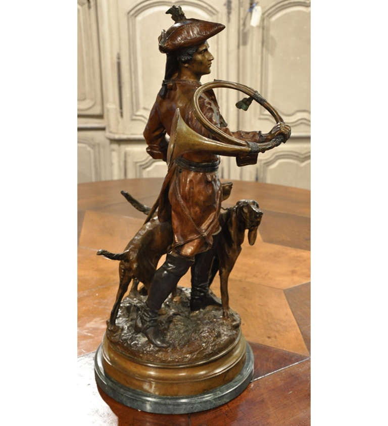 Statue en bronze patiné de la fin du 19ème siècle 