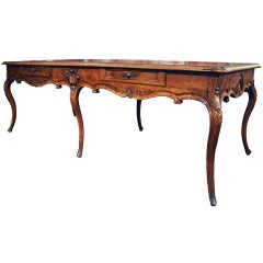 18th C. Walnut Library Table Writing Desk