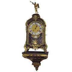Regence Ormolu Mounted Brass Tortoiseshell & Boulle Bracket Clock
