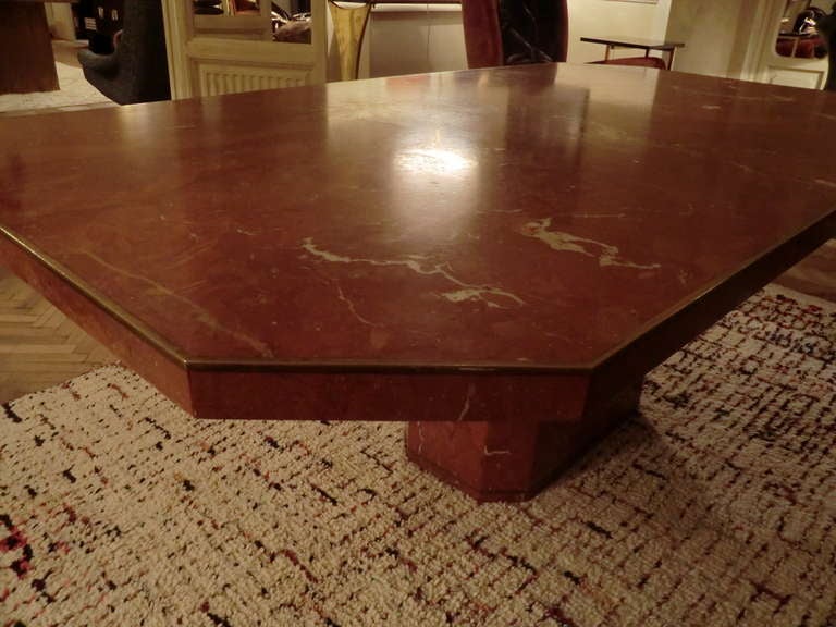 Italian 1970's Willy Rizzo Marble Table