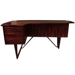 1950s Danish Rosewood Writing Desk