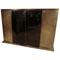 1970s French TV/Bar steel Cabinet