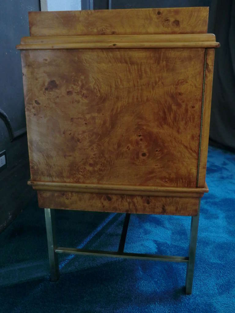 1950's Italian Burlwood Bar Cabinet 2