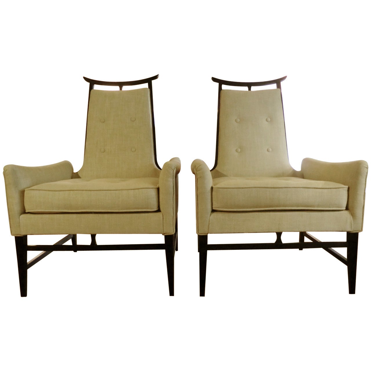 1950s "Chinoiserie" French Armchairs
