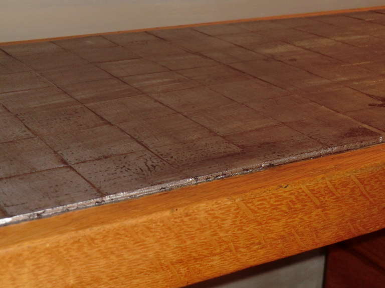 Jean Royere Style Oak Console or Sideboard 1