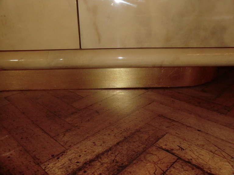 1970's Laquered Goatskin Parchment  Credenza in the style of Karl Springer 1