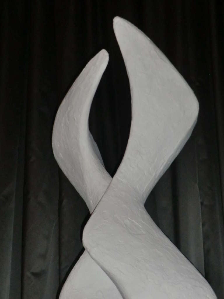 American 1970's Plaster Abstract Sculpture