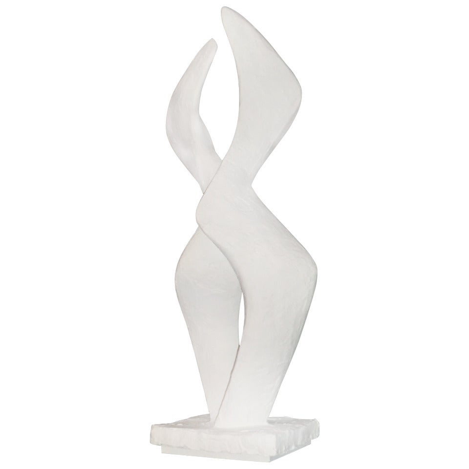 1970's Plaster Abstract Sculpture