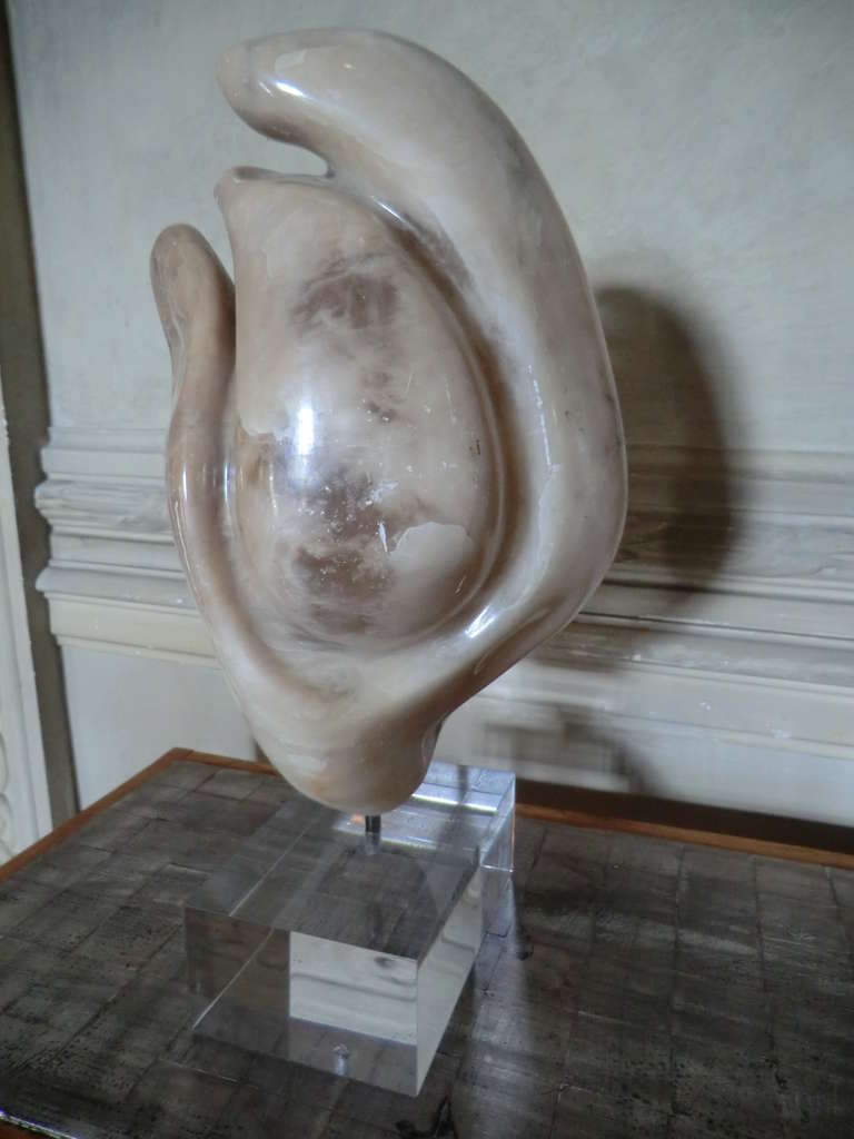 Marble sculpture, plexigass base, unknown artist