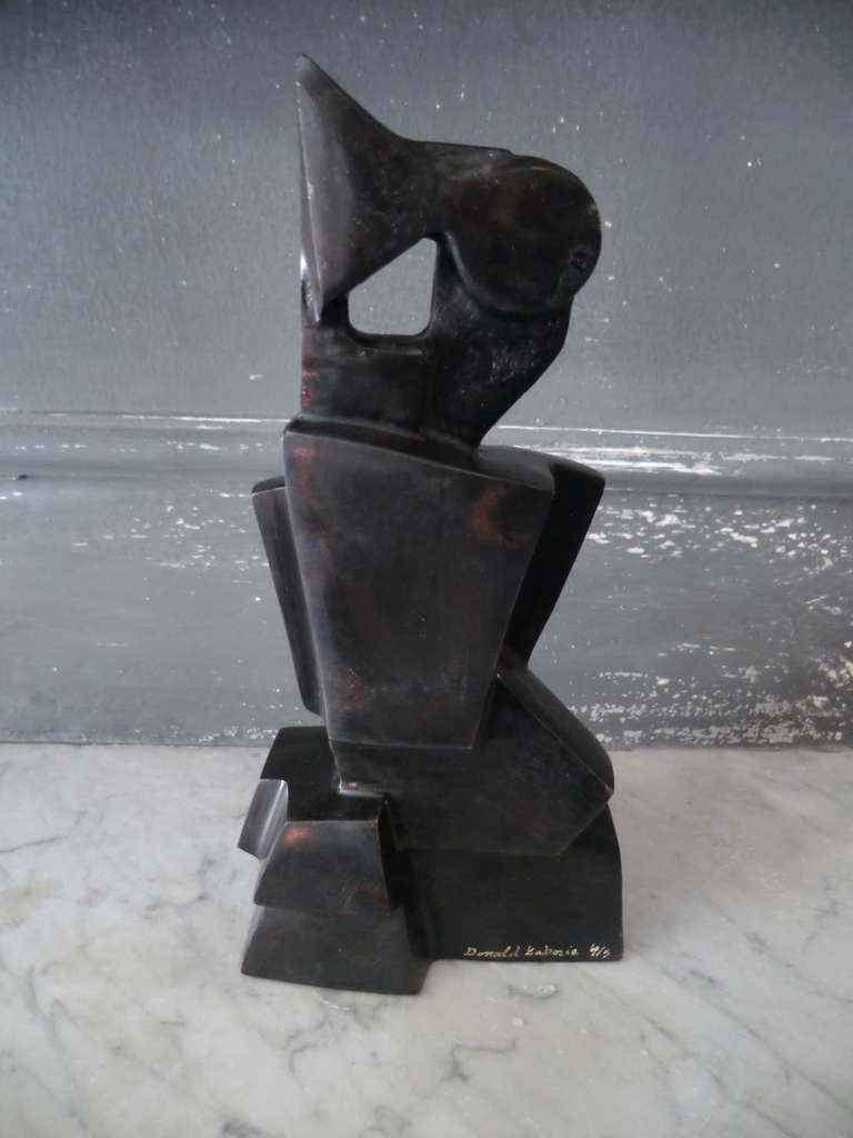French Donald Laboire 1970's Bronze Sculpture