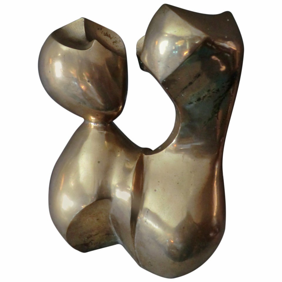 1960's Abstract  Brass Sculpture
