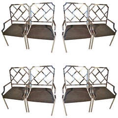 Set of 8 Milo Baughman Armchairs/Chairs