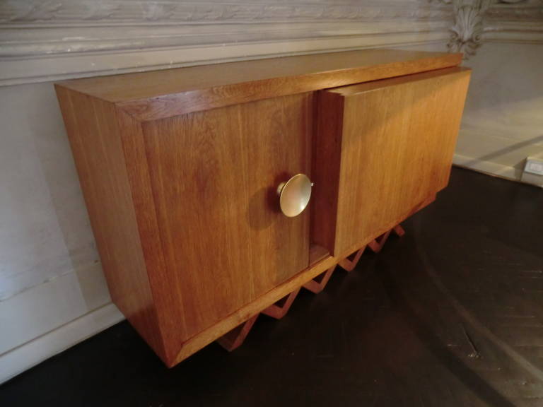 Mid-Century Modern 1950's Bar Cabinet in the Style of Jean Royere