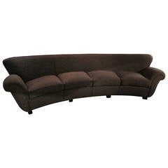 1940s Italian Curved Sofa