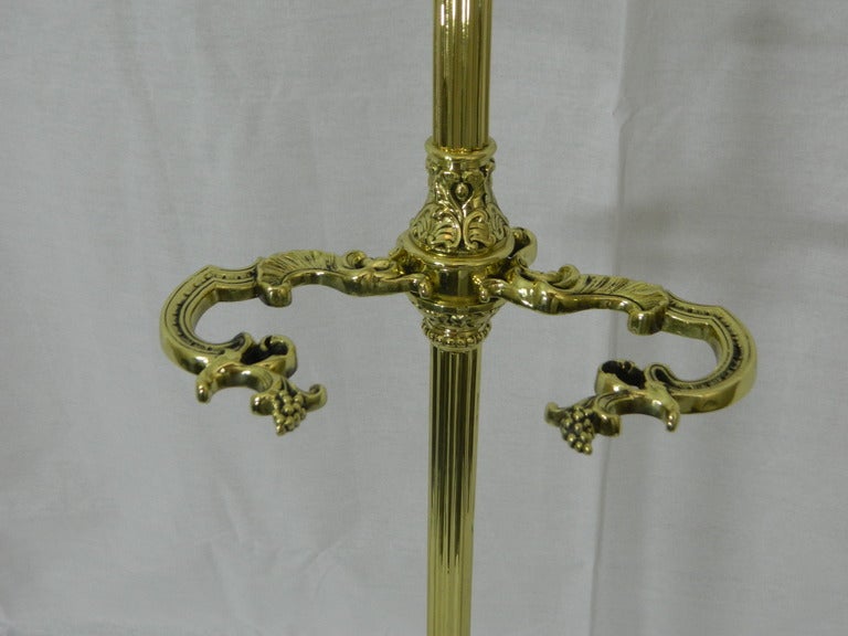 Set of French Brass Matched Fire Tools on Stand, 19th Century 1