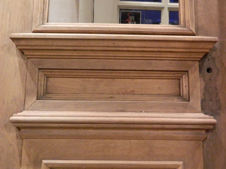 Pair of Monumental Victorian Style Doors with Glass and Carved Panels In Good Condition In Savannah, GA