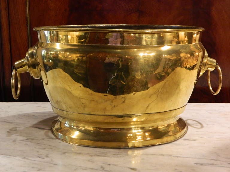 18th Century and Earlier 18th Century French Brass Jardiniere with Handles
