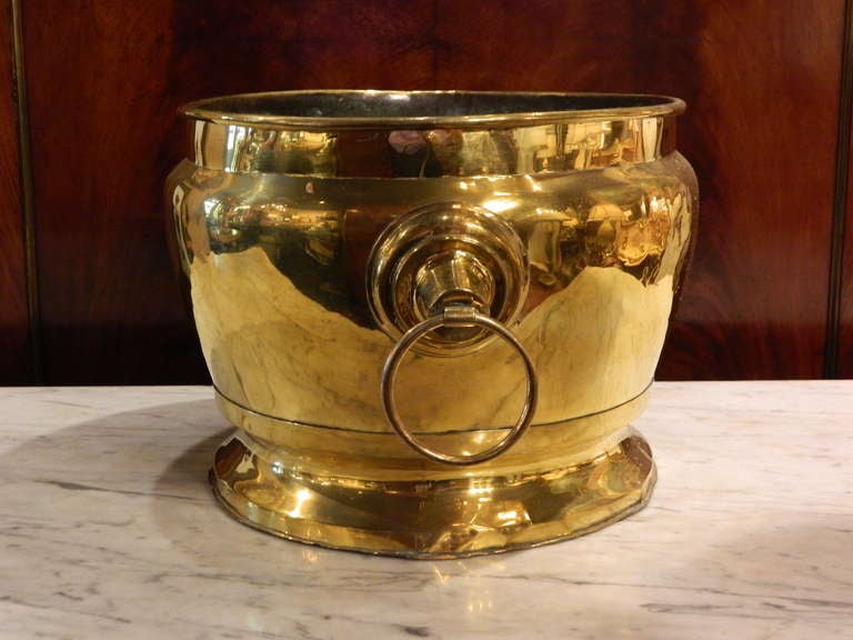 18th Century French Brass Jardiniere with Handles 1