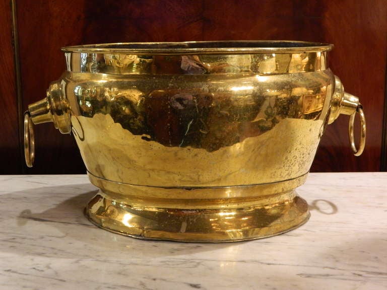 18th Century French Brass Jardiniere with Handles 2