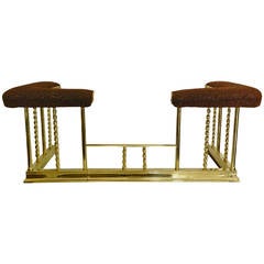 French Polished Brass Club Fender, 19th Century