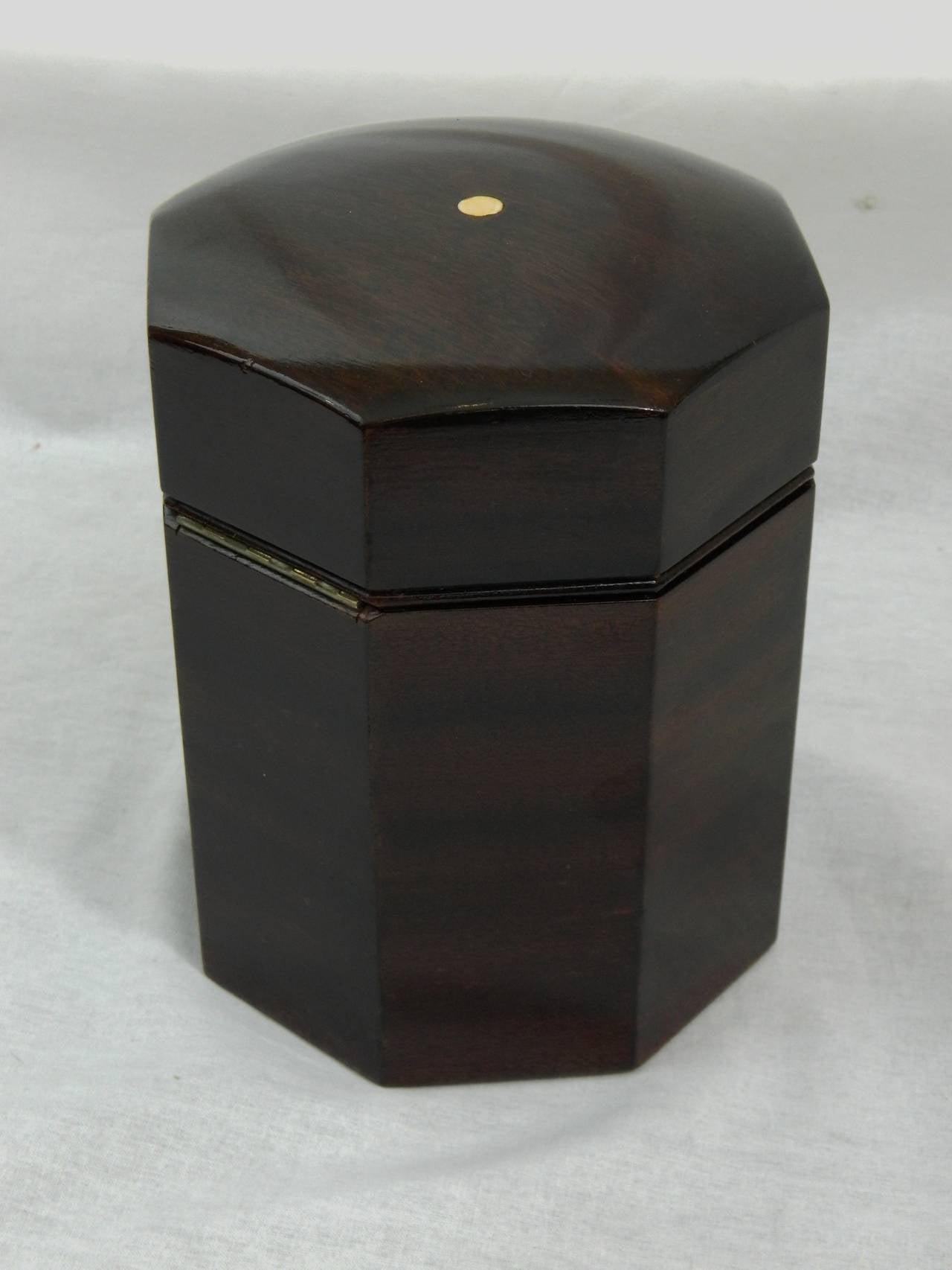 Edwardian Mahogany Octagonal Humidor, 19th Century 1