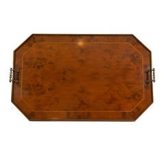 Late 19th Century Georgian Octagonal Yewwood Serving Tray