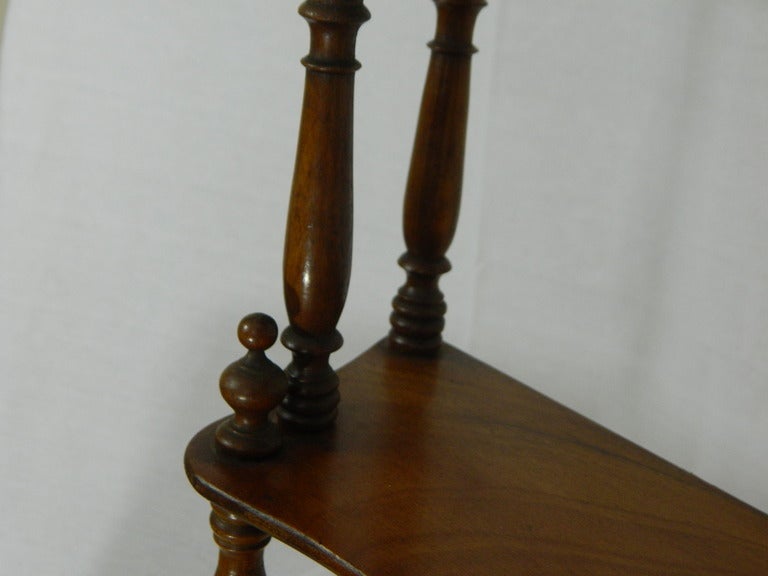 French Mahogany What Not Three-Tier Wall Hanging Shelf, 19th Century 5