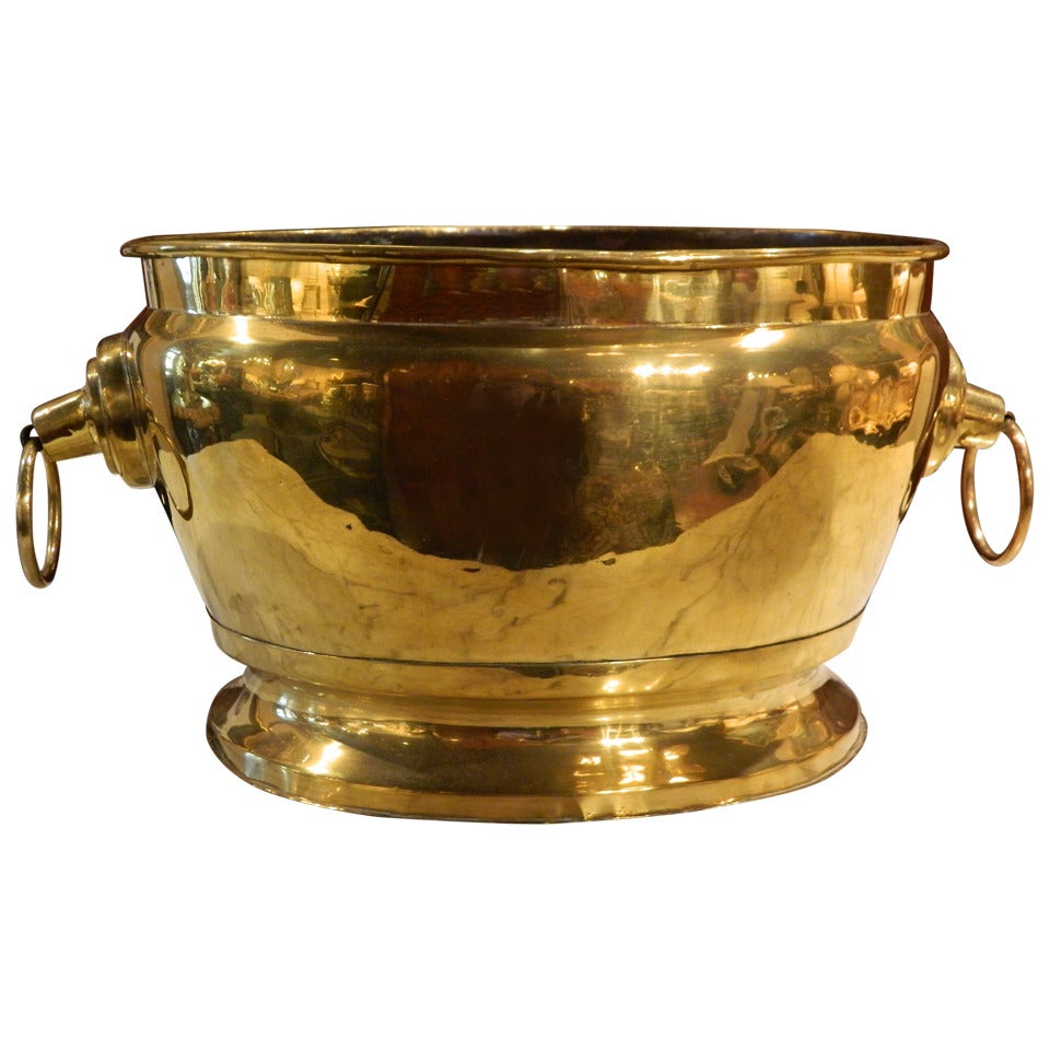 18th Century French Brass Jardiniere with Handles