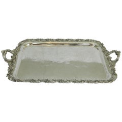 Exceptional Quality and Large 19th Century Slated Silver Tray