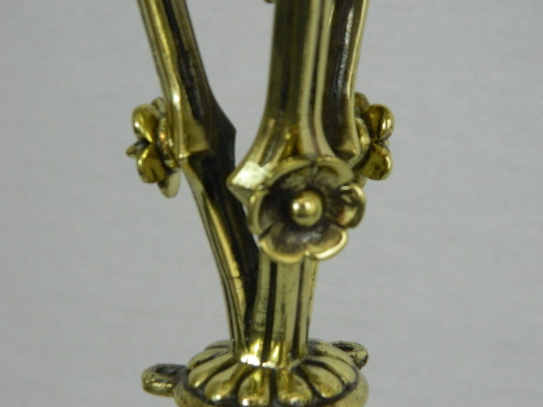 Pair of Chenets or Andirons with a Decorative Eagle Finial Top, 19th Century For Sale 2
