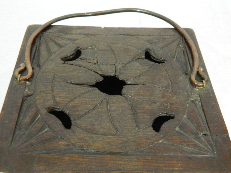 Continental Carved Oak Foot Warmer, 18th Century 2