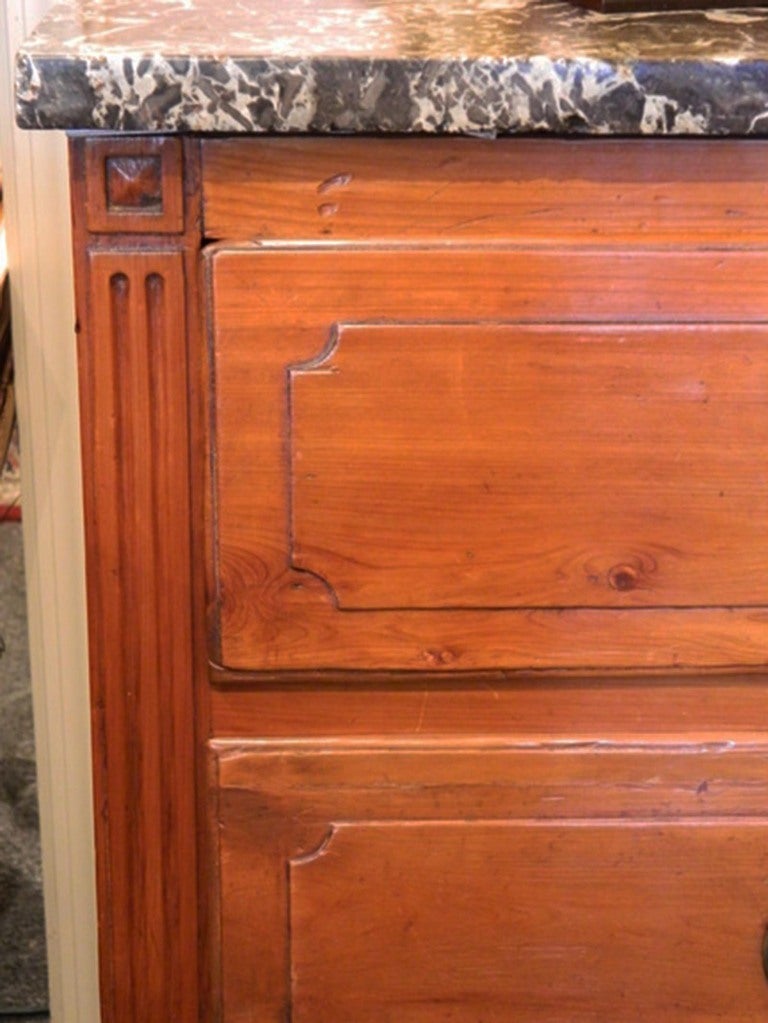 Louis XVI Style Provincial Fruitwood Commode or Chest of Drawers, 19th Century For Sale 1