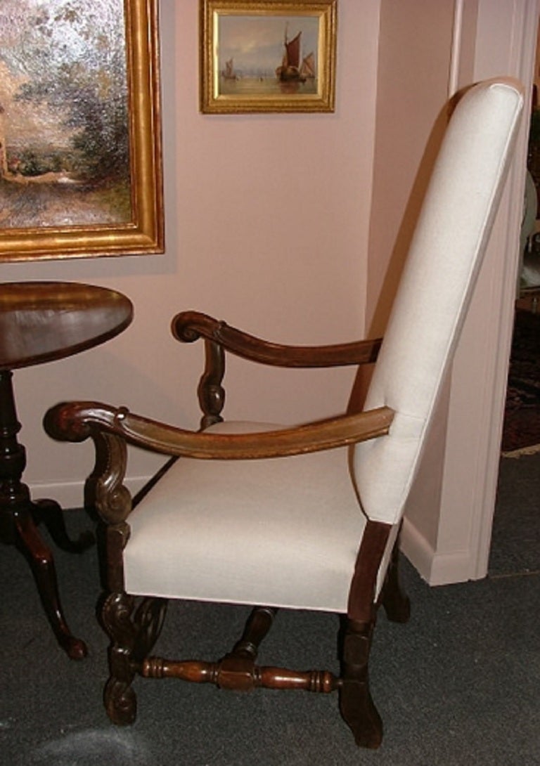 19th Century English Oak Armchair In Good Condition For Sale In Savannah, GA