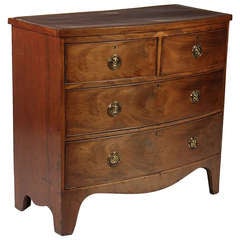 19th Century Georgian Bow Front Chest with Banded Top 10