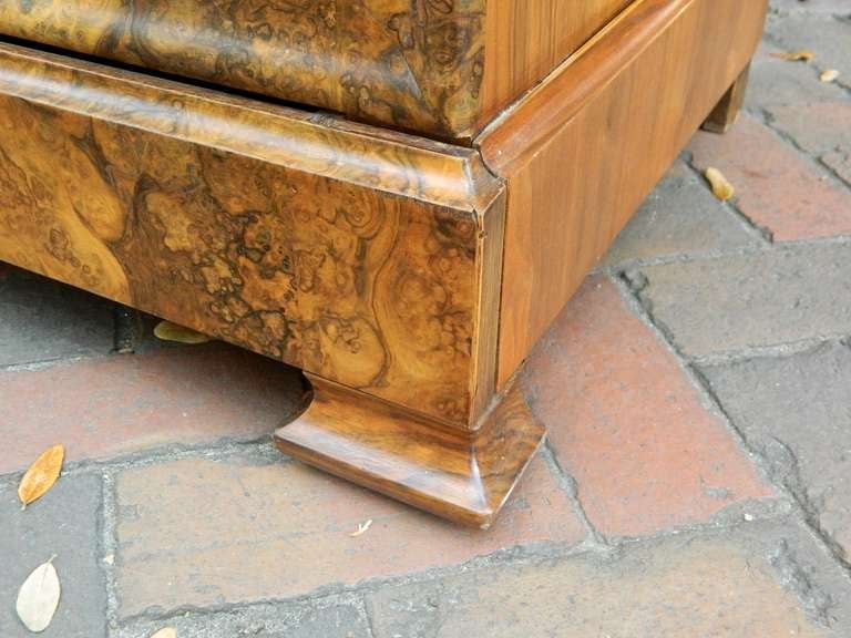 19th Century Walnut Louis Philippe Commode or Chest of Drawers with a Marble Top 4
